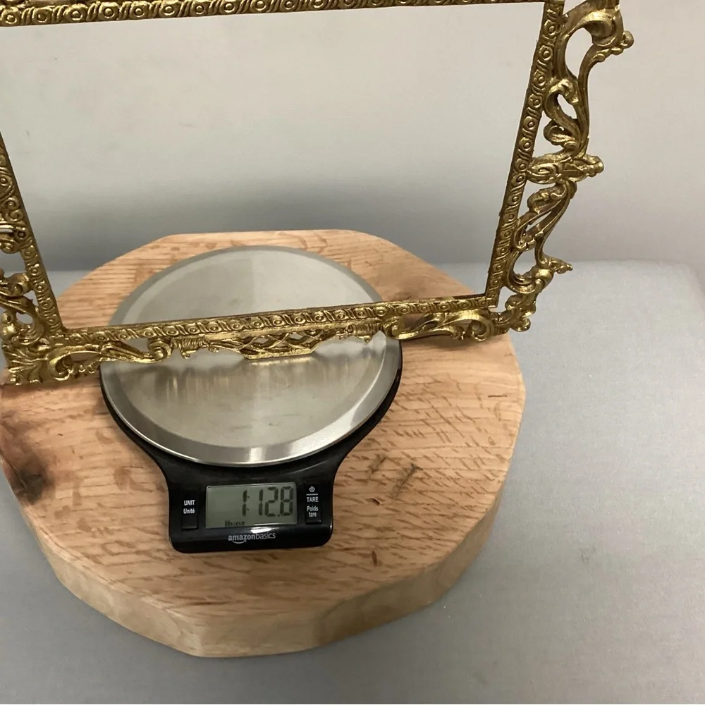 🟡 Vintage Solid Brass Photo or Mirror Frame - Rare - Ornate - Collectible - Picture 13 of 13